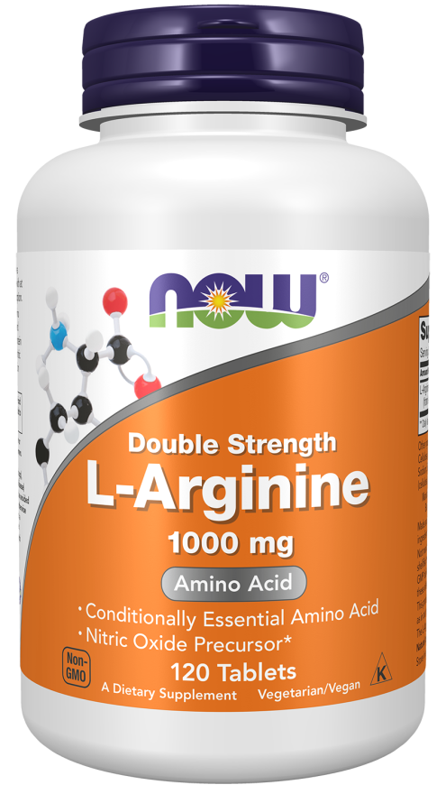 NOW FOODS L-ARGININE, DOUBLE STRENGTH 1000 MG 120 TABLETS