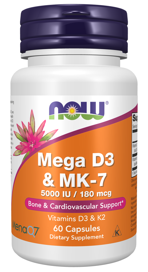 NOW FOODS MEGA D3 & MK-7