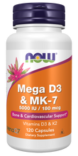 NOW FOODS MEGA D3 & MK-7