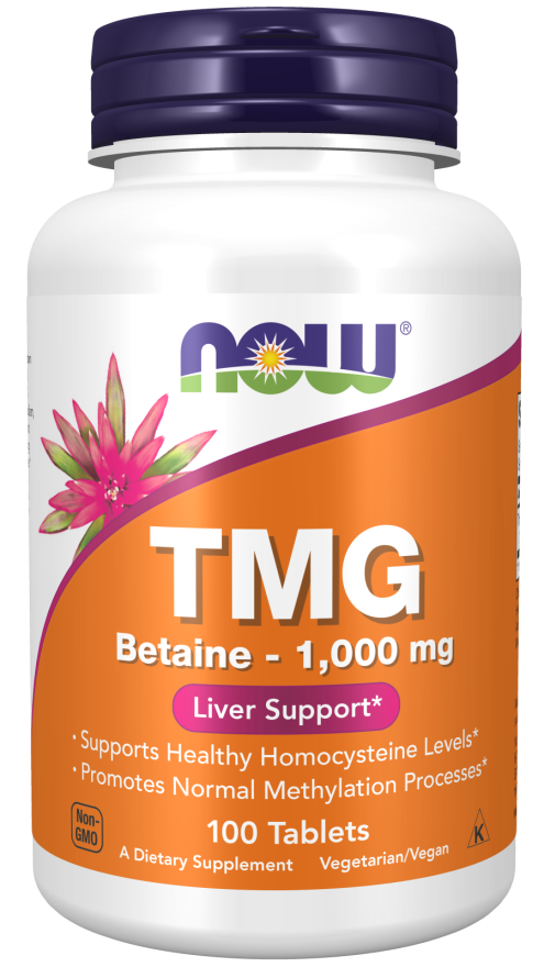 NOW FOODS TMG BETAINE 1,000 MG 100 TABLETS