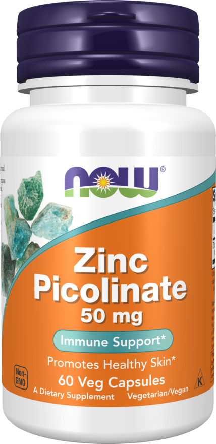 NOW FOODS ZINC PICOLINATE 50 MG VEG 60 CAPSULES