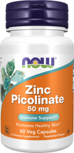 NOW FOODS ZINC PICOLINATE 50 MG VEG 60 CAPSULES