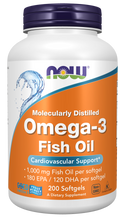 NOW FOODS OMEGA-3 FISH OIL, MOLECULARLY DISTILLED 100 SOFTGELS
