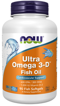 NOW FOODS ULTRA OMEGA 3-D™ FISH OIL (FISH GELATIN) FISH 90 SOFTGELS