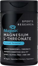 Sports Research Magtein Magnesium L-Threonate, 2000 mg, 135 Veggie Capsules