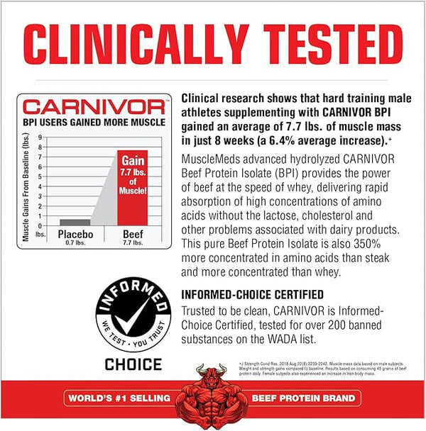 Musclemeds Carnivor Beef Protein Isolate 100% Beef Protein