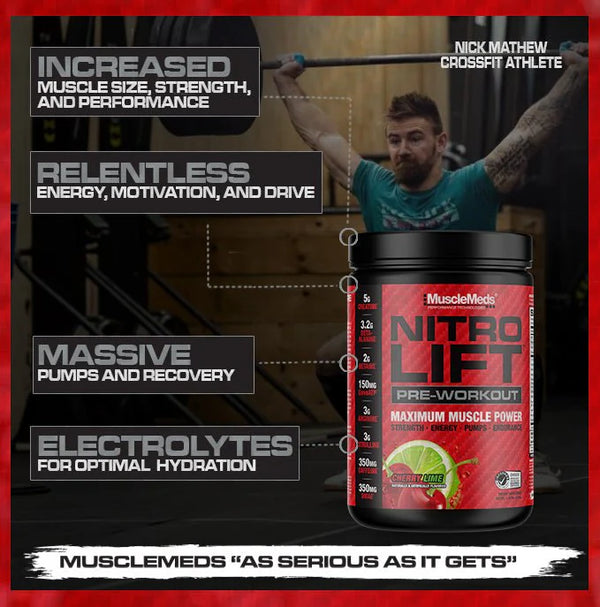 MuscleMeds NITRO LIFT Pre-Workout, Strength + Performance