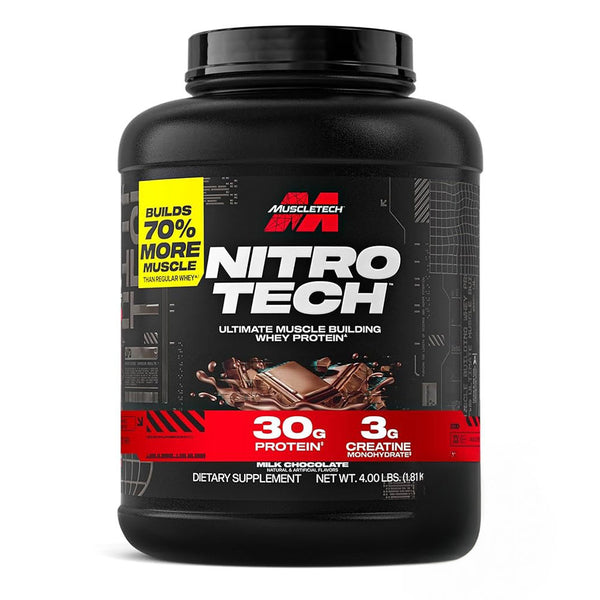 Muscletech Nitro-Tech Whey Protein 4 lbs Whey Protein with Creatine