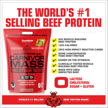 Musclemeds Carnivor Mass Big Steer 1250 Bag Beef Protein