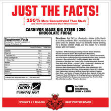 Musclemeds Carnivor Mass Big Steer 1250 Bag Beef Protein