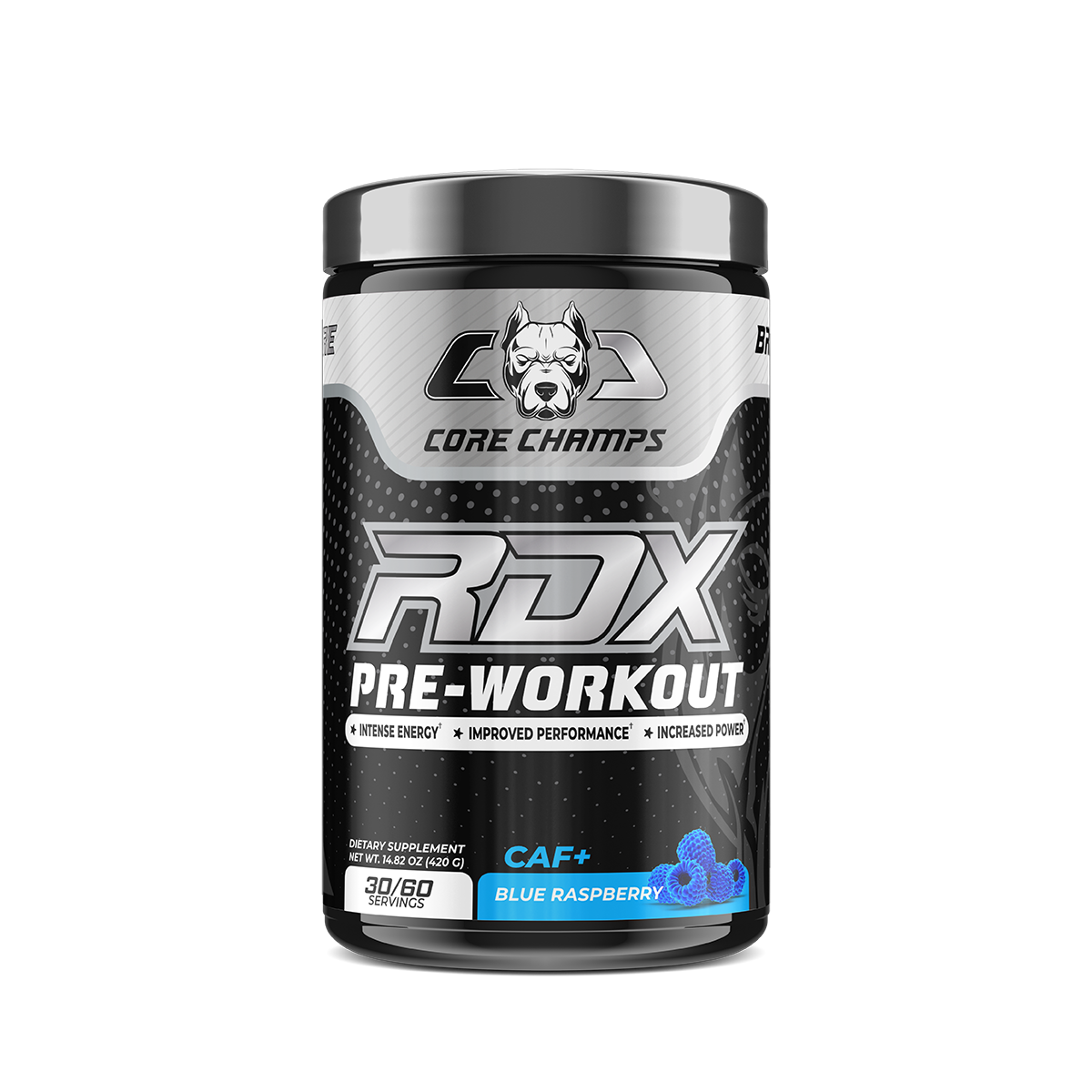 أقوى مكمل غذائي قبل التمرين من CORE CHAMPS RDX CAF+ 400MG Caffeine