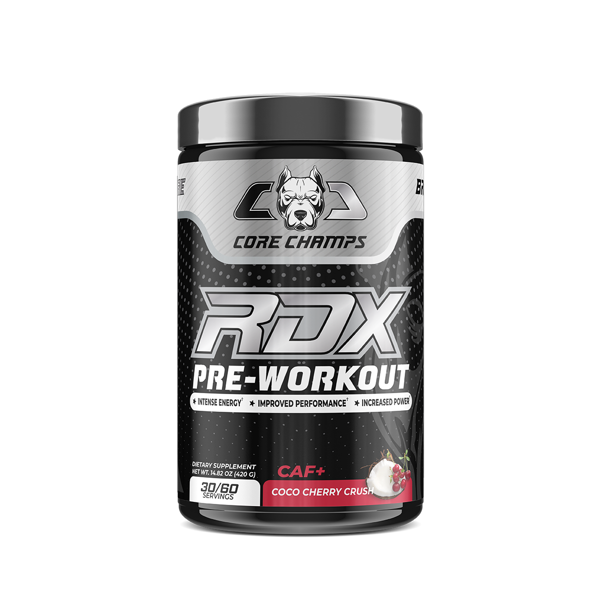 أقوى مكمل غذائي قبل التمرين من CORE CHAMPS RDX CAF+ 400MG Caffeine