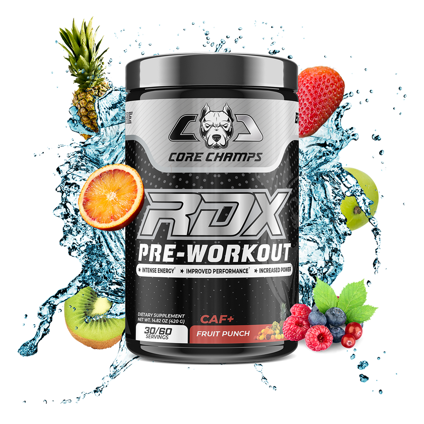 أقوى مكمل غذائي قبل التمرين من CORE CHAMPS RDX CAF+ 400MG Caffeine