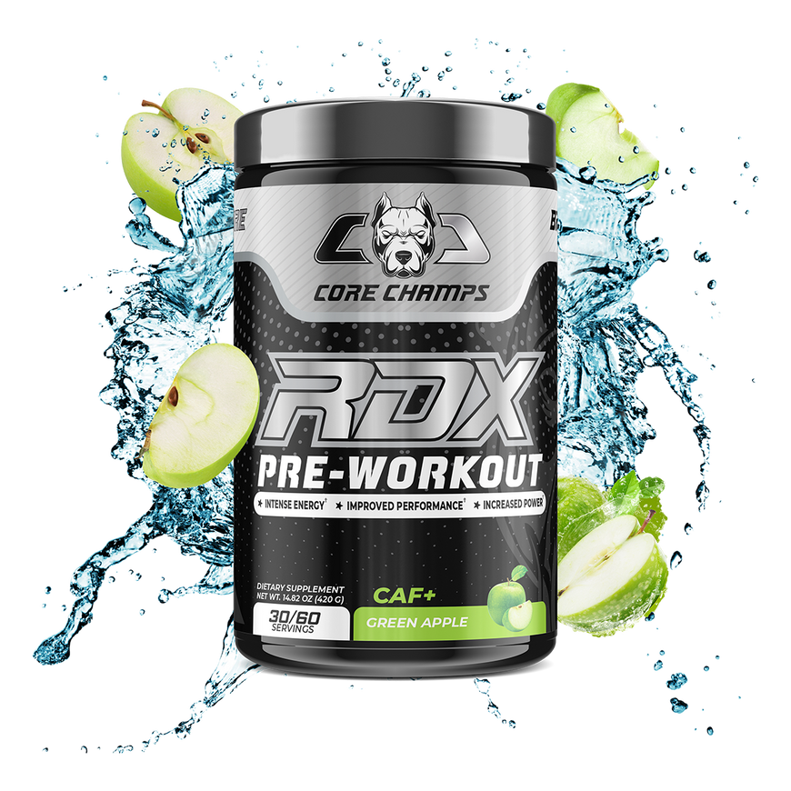 أقوى مكمل غذائي قبل التمرين من CORE CHAMPS RDX CAF+ 400MG Caffeine