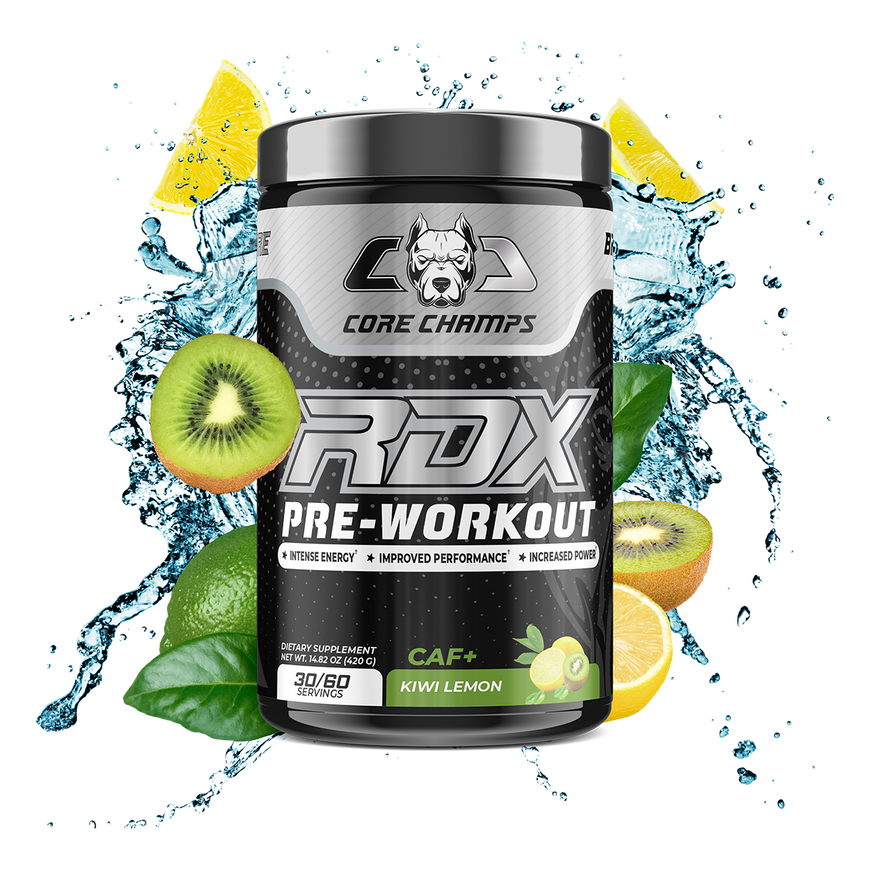 أقوى مكمل غذائي قبل التمرين من CORE CHAMPS RDX CAF+ 400MG Caffeine