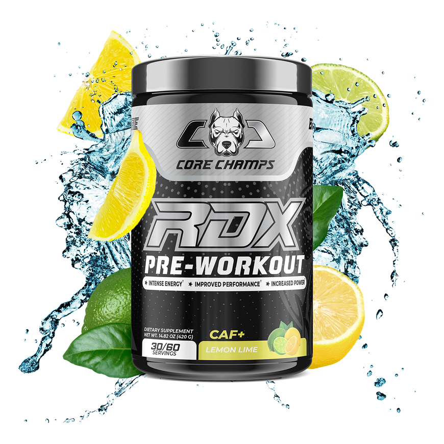 أقوى مكمل غذائي قبل التمرين من CORE CHAMPS RDX CAF+ 400MG Caffeine