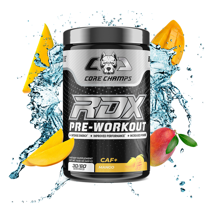 أقوى مكمل غذائي قبل التمرين من CORE CHAMPS RDX CAF+ 400MG Caffeine