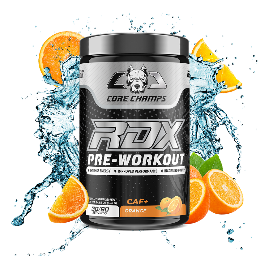 أقوى مكمل غذائي قبل التمرين من CORE CHAMPS RDX CAF+ 400MG Caffeine