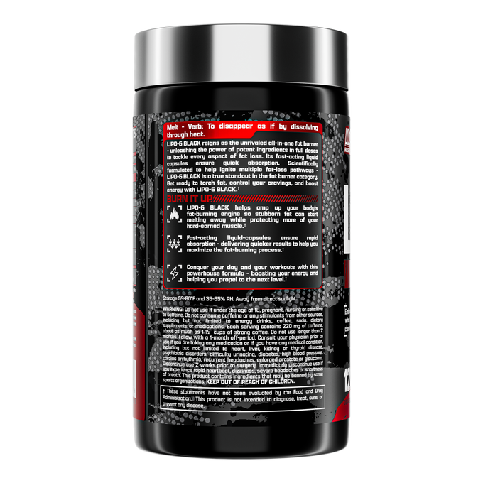 Nutrex Research Lipo 6 Black 120 Capsules