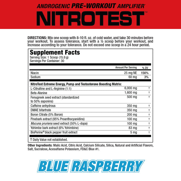 MuscleMeds NitroTest Pre-Workout 30 Servings