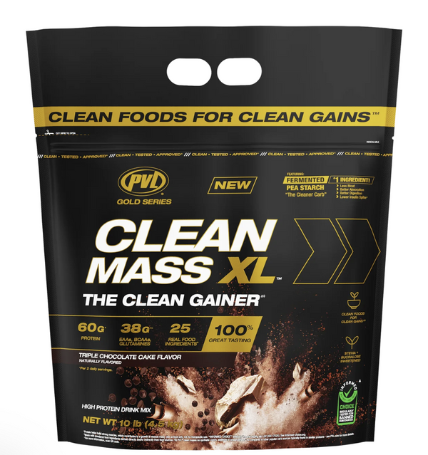 PVL Clean Mass XL Gainer 10LBS//4.54KG - Mass Gainer