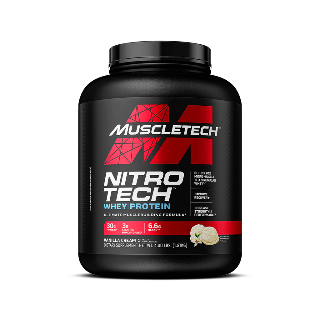 Muscletech Nitro-Tech Whey Protein 4 lbs Whey Protein with Creatine