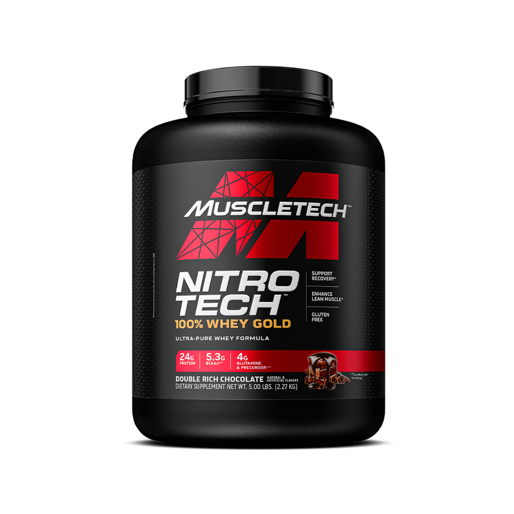 Muscletech NitroTech 100% Whey Gold 5lbs Double Rich Chocolate