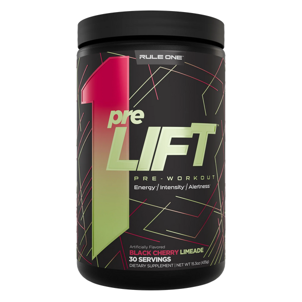 Rule 1 pre LIFT Pre-Workout - 6g Citrulline, 3.2g Beta Alanine, 3 Caffeine Sources + 20 Others for Energy, Alertness, & Endurance 30 Servings