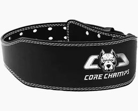 Core Champs Premium Quality Leather GYM Belt