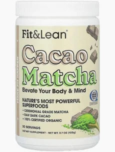 Fit&Lean Cacao Matcha 30 Servings Elevate your Mind & Body