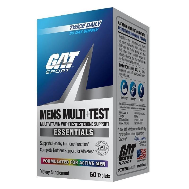 Gat Sport Mens Multi+Test Multivitamin with Testosterone Booster 60 Tablets
