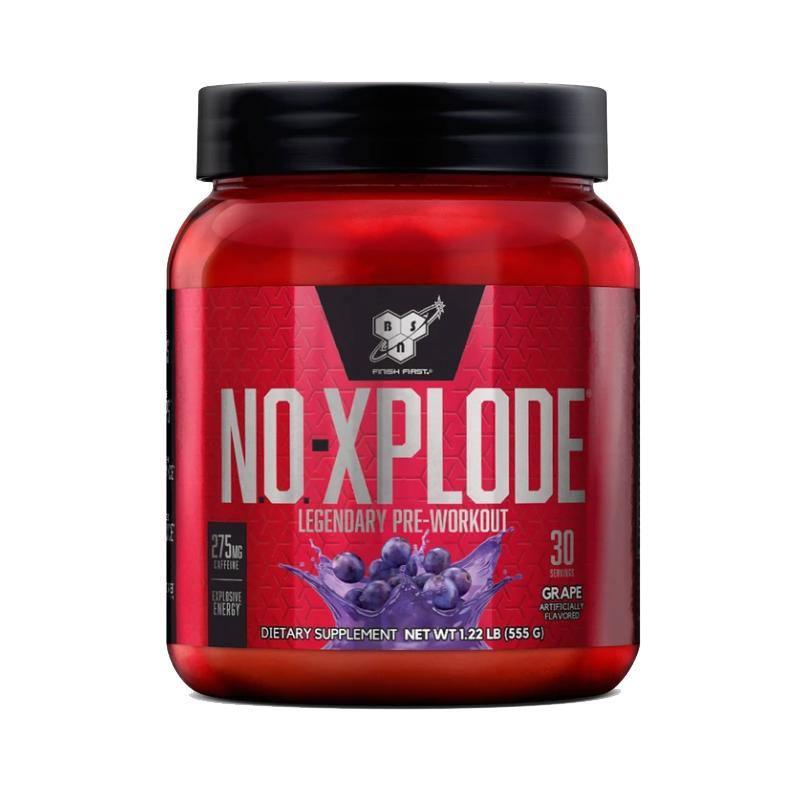 BSN N.O.-Xplode complete pre-workout formula grape flavor