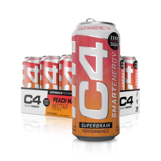 Cellucor C4 Smart Energy Carbonated Ready To Drink Peach Mango