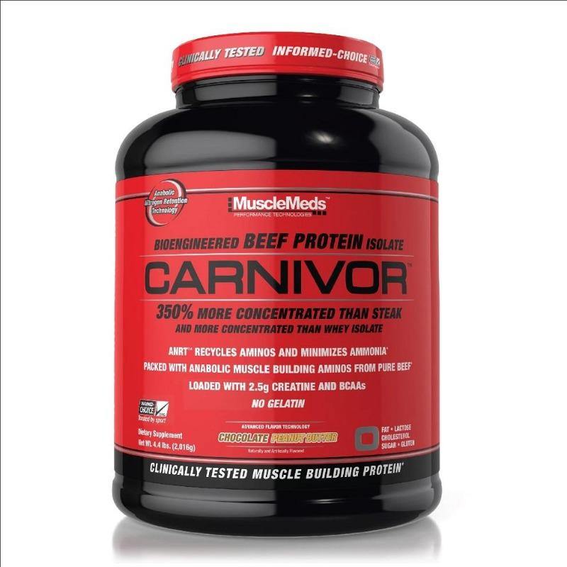 MuscleMeds Carnivor 4.4lbs 100% Pure Beef Protein Isolate Chocolate Peanut Butter