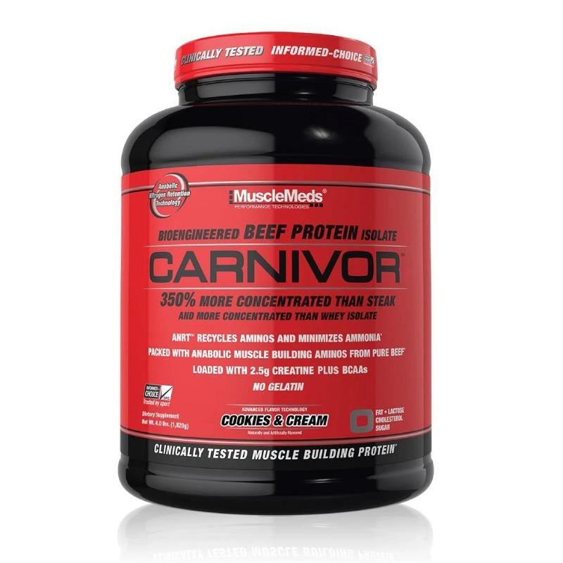 MuscleMeds Carnivor 4lbs 100% Pure Beef Protein Isolate Cookies & Cream