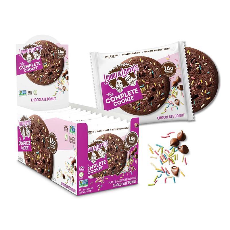 Lenny & Larry's The Complete Cookies- Box of 12 Cookies Chocolate Donut