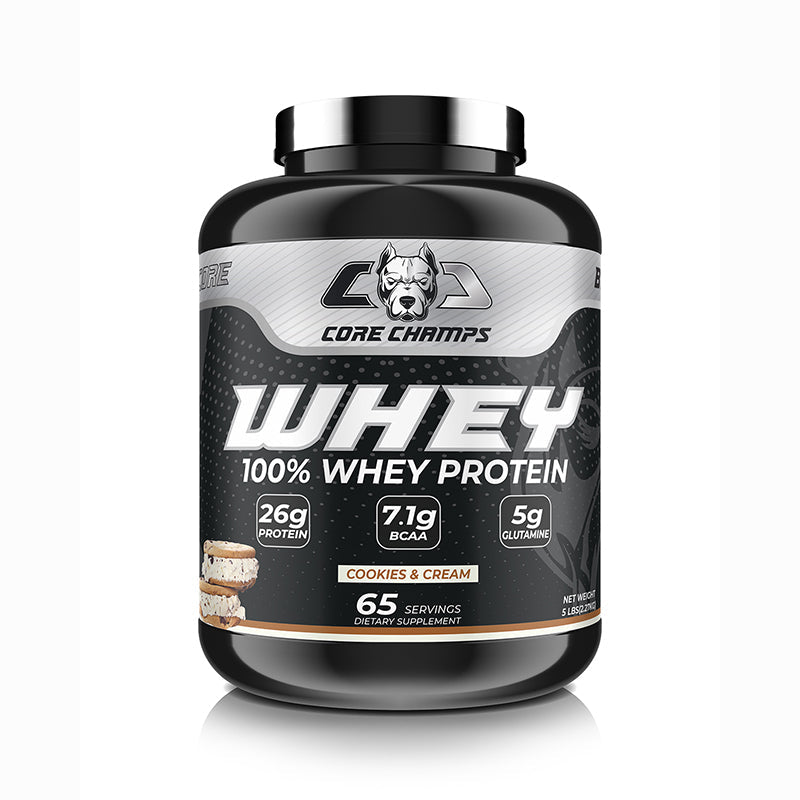 Core Champs Whey 100% Whey Protein 5lbs cookies Cookies & Cream