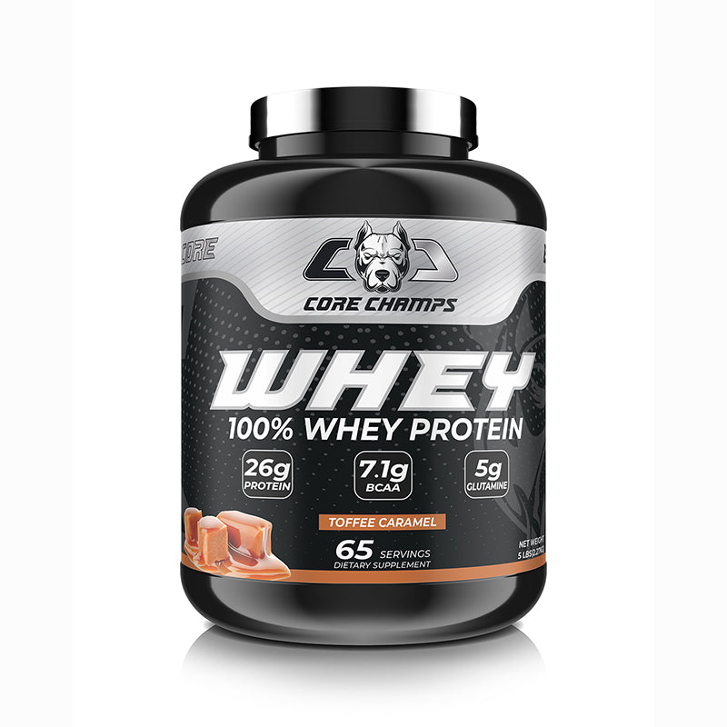 Core Champs Whey 100% Whey Protein 5lbs Toffee Caramel
