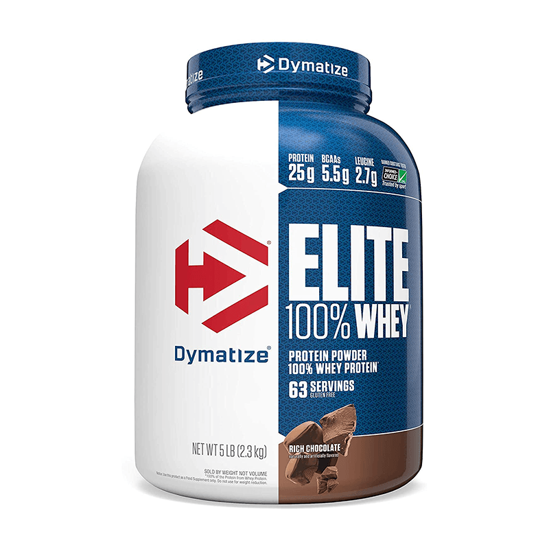 Dymatize Elite 100% Whey Protein 5lbs Rich Chocolate