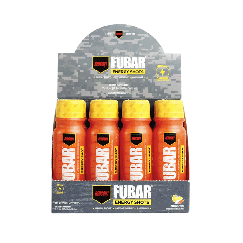 Redcon1 Fubar Energy Shots Pack of 12 Shots Orange Crush