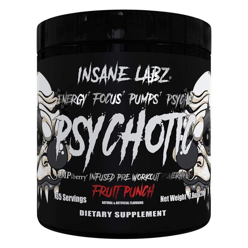 Insane Labz Psycotic Black 35 Servings Pre-Workout Fruit Punch