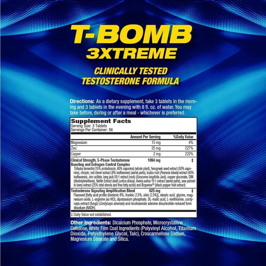 MHP T-BOMB 3XTREME CLINICAL STRENGTH 168CT freeshipping - JNK Nutrition