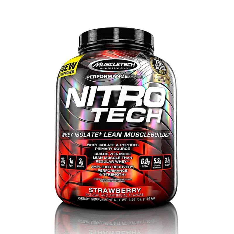 MuscleTech Nitro-Tech Whey Protein 4lbs Milk Strawberry