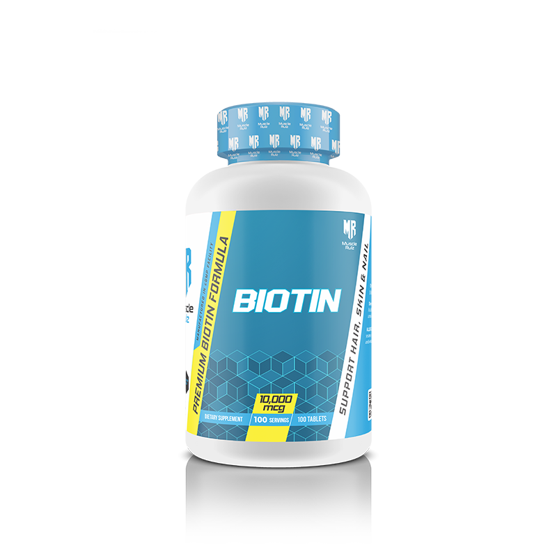 Muscle Rulz Biotin 10000mcg - 100 Tablets
