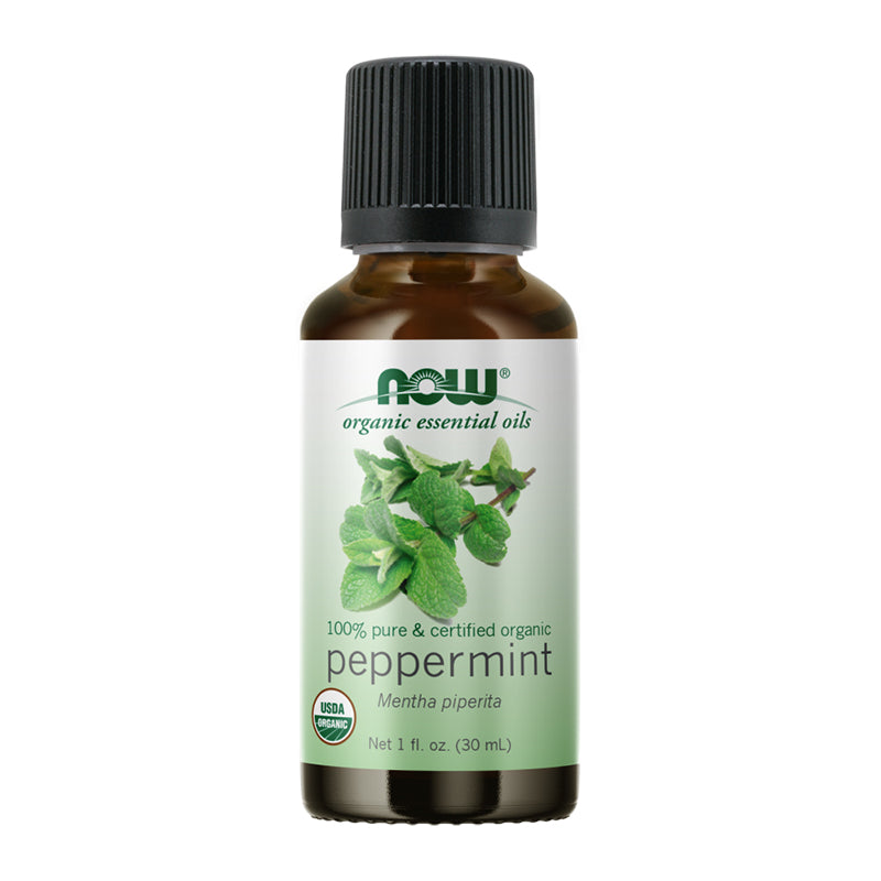 NOW 100 % Pure & Certified Organic Peppermint Oil 1 fl. Oz.