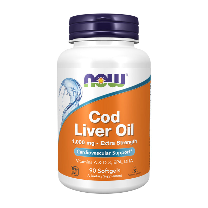 NOW Cod Liver Oil, Extra Strength 1,000 mg 90 Softgels