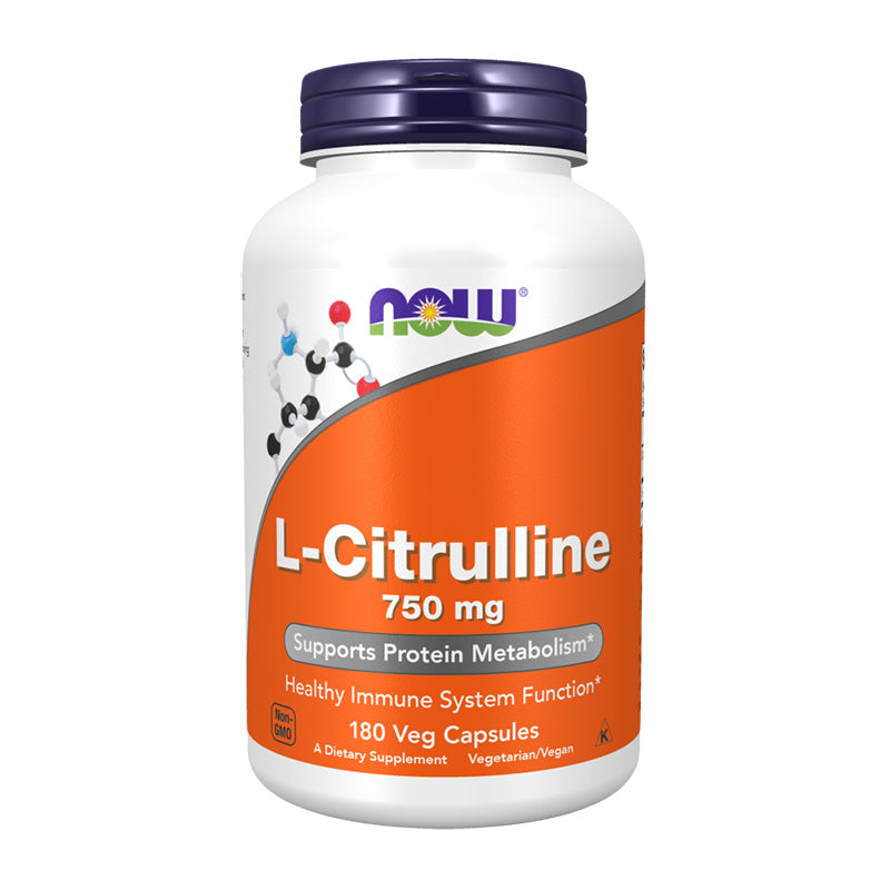 NOW L-Citrulline 750 mg 180 Veg Capsules