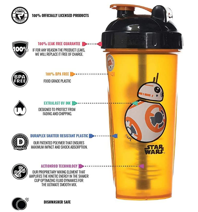 Perfect Shakers Star War Series BB - 8 Protein Shaker Bottle Usages