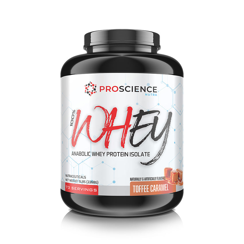 ProScience Nutra Whey Anabolic Whey Protein Isolate 5lbs Toffee Caramel