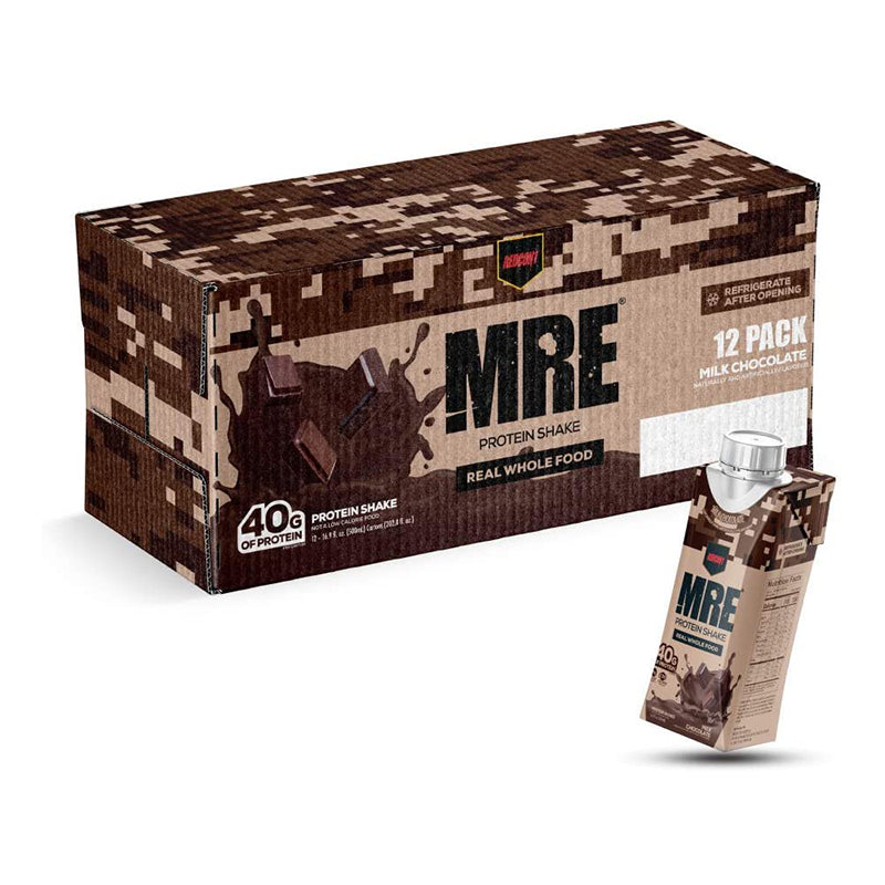 Redcon1 MRE Protein Shake Real Whole Food RTD Pack of 12 Milk Chocolate
